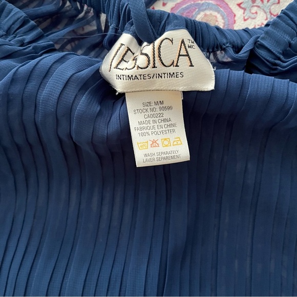 Vintage plisse pleat wide leg sheer pants - Picture 3 of 4